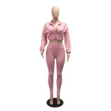 Long Sleeve Casual Coat Pants 2 Piece Set CYA-901876