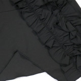 One Shoulder Irregular Ruffles Tops CYA-901903