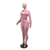 Long Sleeve Casual Coat Pants 2 Piece Set CYA-901876