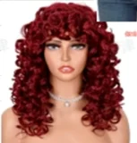 Brown Small Curly Hair Wig Head Cover YWHX-M1558
