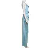 Solid Color Halterneck Backless Maxi Dress GAXB-G1037DS