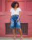 Plus Sizse Multi-button Loose Denim Fifth Pants GYLN-8606