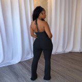 Hollow Out Halterneck Tie Up Jumpsuit NY-3675
