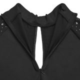 Hot Drill Sexy Long Sleeve Evening Dress BY-7416