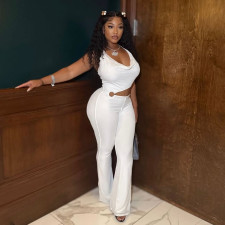 Hollow Out Halterneck Tie Up Jumpsuit NY-3675