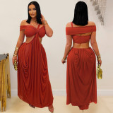 Sexy One Shoulder See Through Mesh Maxi Dress BY-7430