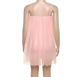 Solid Color Tulle Puffy Princess Dress XEF-K25D75694