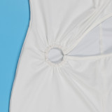 Hollow Out Halterneck Tie Up Jumpsuit NY-3675