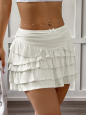 Solid-color Multi-layer Cake Skirt GZYU-D2520001