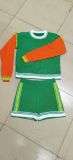 Color Block Long Sleeve Knits Two Piece Shorts Set TR-1337