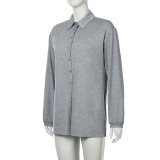 Polo Collar Single-breasted Romper GPKJ-KJ21638