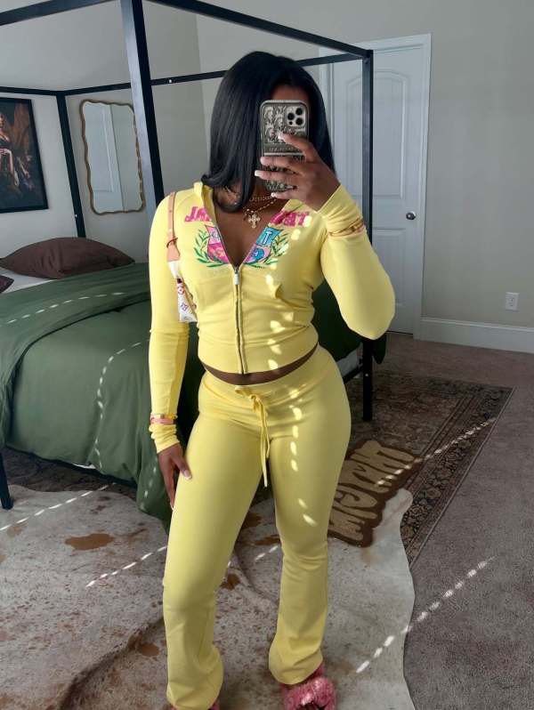 Sport Print Long Sleeve Three Piece Pants Set GBGF-8810