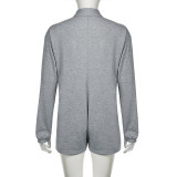 Polo Collar Single-breasted Romper GPKJ-KJ21638