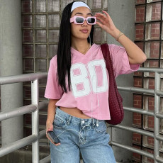 Contrast Color Print Sport T Shirt GPKJ-KJ19000