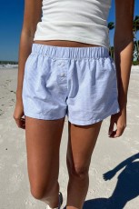 Loose Stripe High Waist Shorts GPKJ-KJ12864