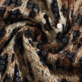 Leopard Print Sequin Patchwork Long Skirt GBTF-51515DHD