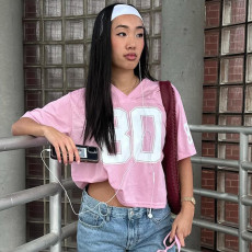 Contrast Color Print Sport T Shirt GPKJ-KJ19000