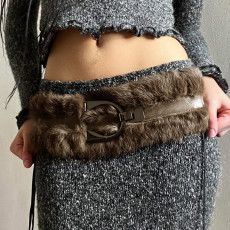 Adjustable Button PU Leather Belt GPKJ-KJ05359