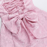 Strapless Bow Mini Dress FL-YJ24112SKO