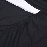 Solid Color Hollow Out Midi Dress GBTF-6949DR