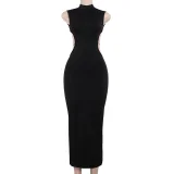 Sexy Backless Bow Maxi Dress FL-YY24070MHO