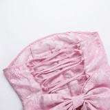 Strapless Bow Mini Dress FL-YJ24112SKO