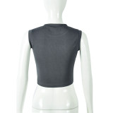 Print Sleeveless T Shirts GBTF-31631THY