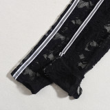 Lace Rose See-through Sexy T-shirt GBTF-31835THY