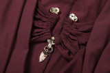 Deep V Neck Solid Color Long Sleeve Romper GZJQ-K24Q62136