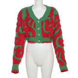 Long Sleeve V Neck Knits Sweater GZJQ-W23C33160