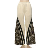 Leopard Print Color Block Loose Pants GZJQ-K24P52854