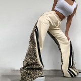 Leopard Print Color Block Loose Pants GZJQ-K24P52854