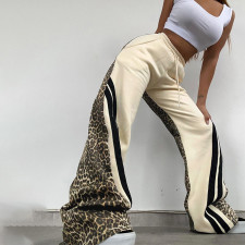 Leopard Print Color Block Loose Pants GZJQ-K24P52854