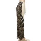 Leopard Print Color Block Loose Pants GZJQ-K24P52854