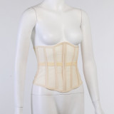 Mesh Wrap Chest Tank Tops FL-22513P
