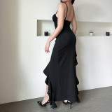 Sexy Split Lace Sling Maxi Dress FL-XY23247PF