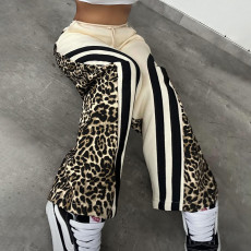 Leopard Print Color Block Loose Pants GZJQ-K24P52854