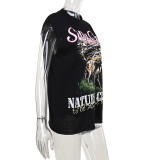 Print Sleeveless Loose Tops FL-YJ24048MHO