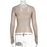 Hot Drill Long Sleeve Tops FL-YY23649SK