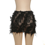 Stripe Tassel Slim Mini Skirts GZJQ-K24J49458