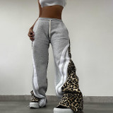 Leopard Print Color Block Loose Pants GZJQ-K24P52854