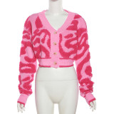Long Sleeve V Neck Knits Sweater GZJQ-W23C33160