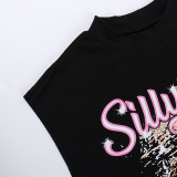 Print Sleeveless Loose Tops FL-YJ24048MHO