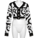Long Sleeve V Neck Knits Sweater GZJQ-W23C33160