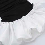 Tube Top Solid Color Mini Dress FL-JY24666PFO