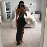 Sexy Split Lace Sling Maxi Dress FL-XY23247PF