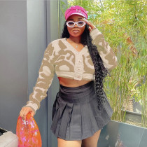 Long Sleeve V Neck Knits Sweater GZJQ-W23C33160