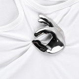 Solid Color Sleeveless Tops FL-YJ24195MHO