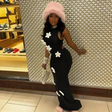 Flower Sleeveless Maxi Dress FL-YY24077MHO