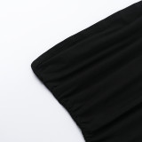 Tube Top Solid Color Mini Dress FL-JY24666PFO